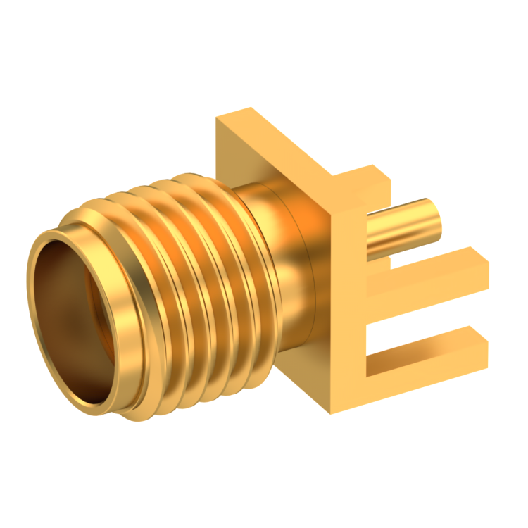 SMA / EDGE CARD JACK FEMALE GOLD FOR .062 PCB
