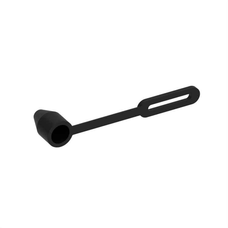 Safety plastic dust cap for FC and ST plug, black