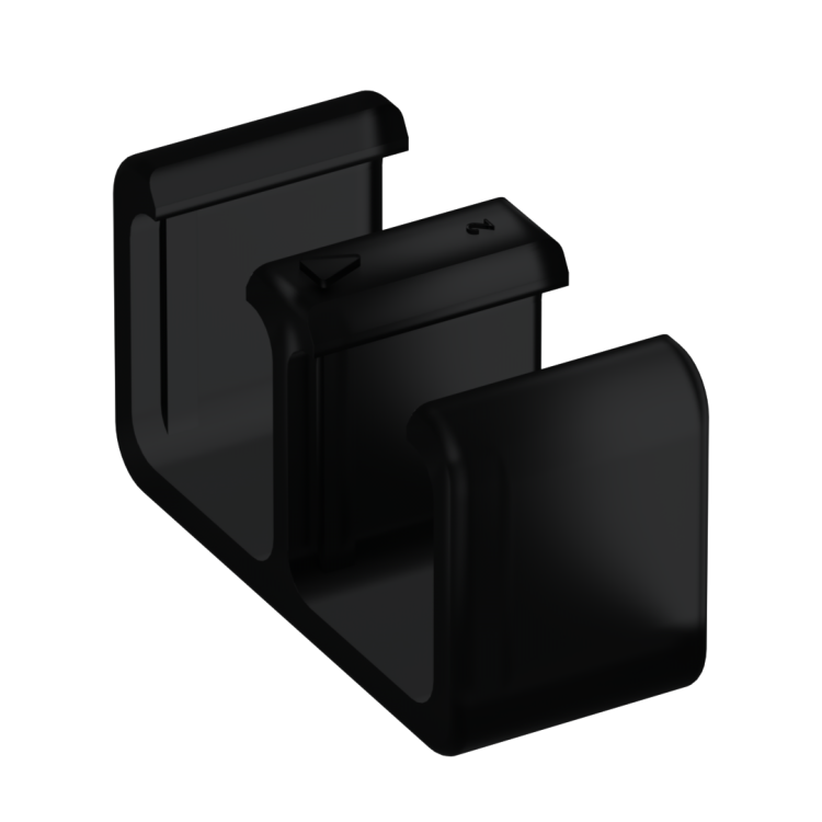 LC duplex removable clip Black
