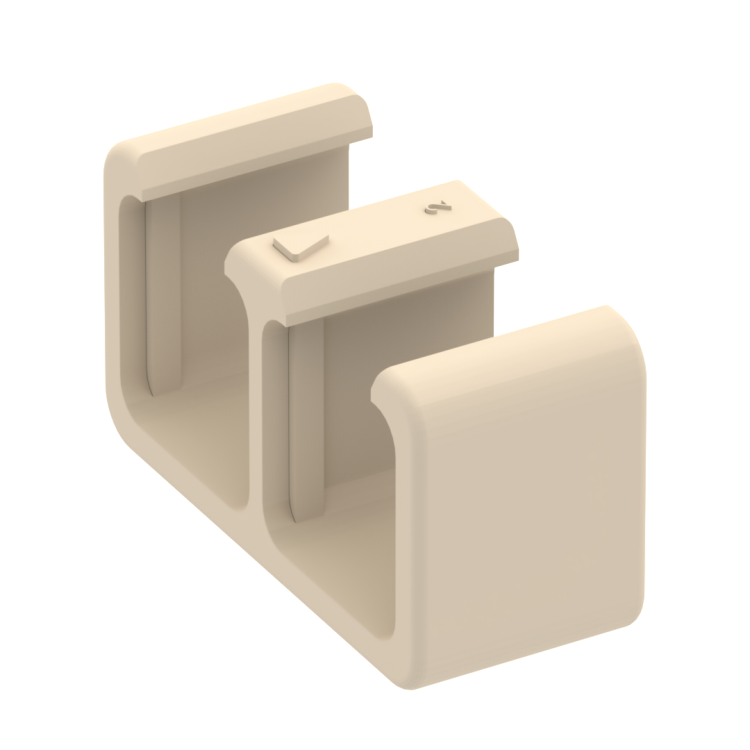 LC duplex removable clip Beige