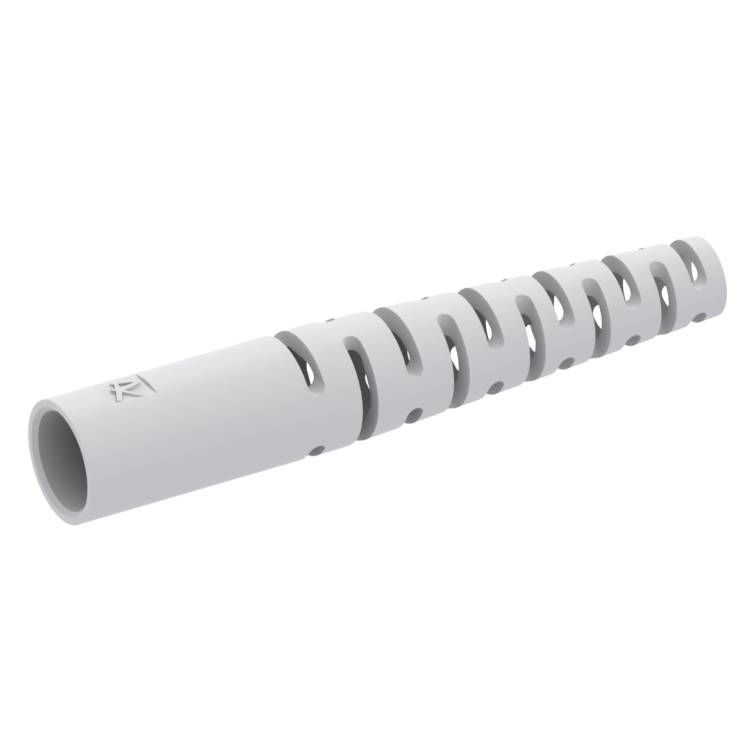 Super flexible white boot for LC plug, cable 2 mm
