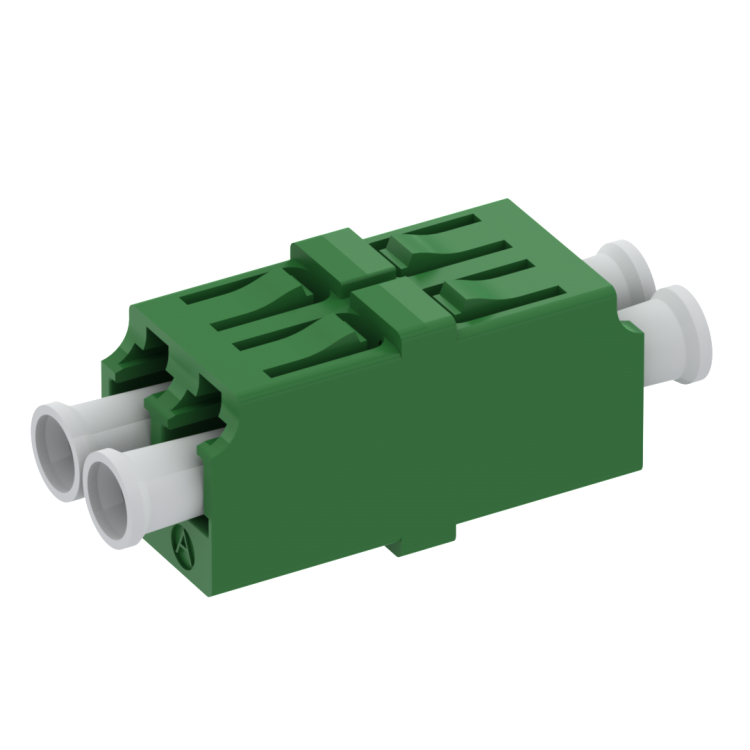LC snap-in mounting adaptor with zirconia alignment sleeve for duplex SM APC