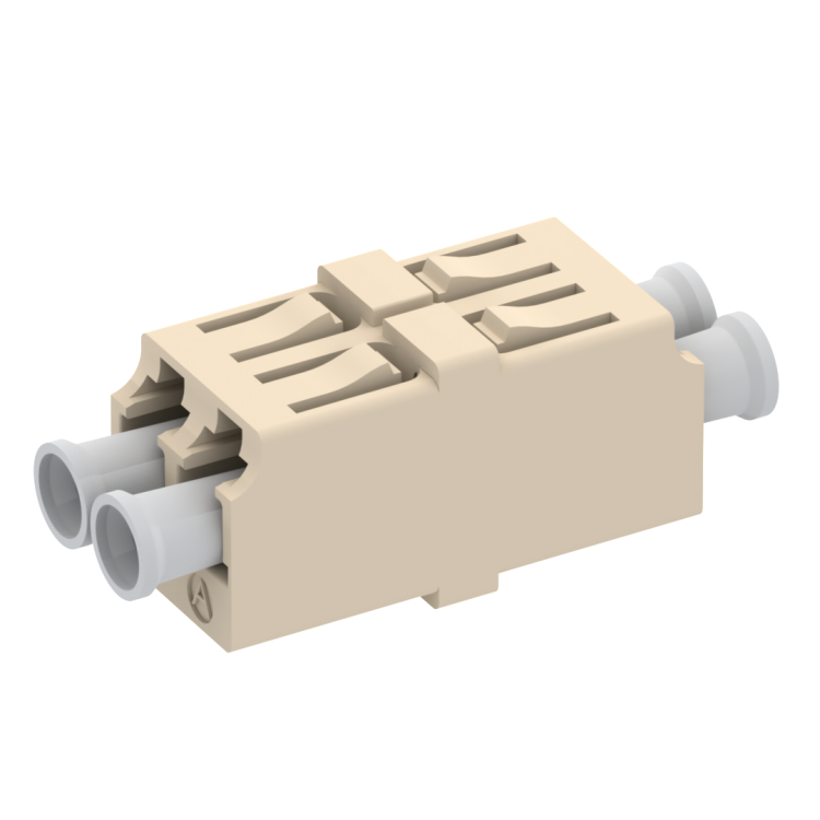 LC snap-in mounting adaptor with zirconia alignment sleeve for duplex MM PC