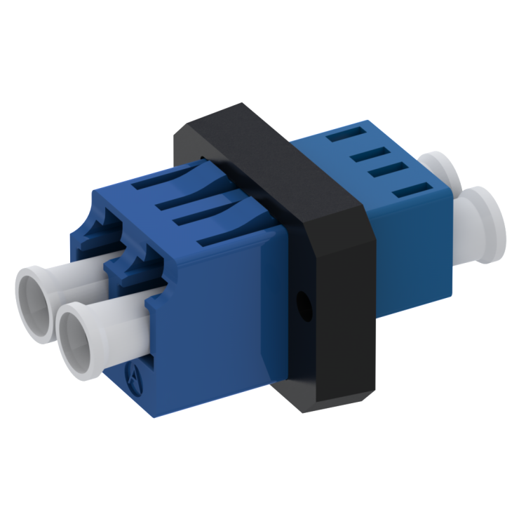 LC low profile adaptor with zirconia alignment sleeve for duplex SM PC