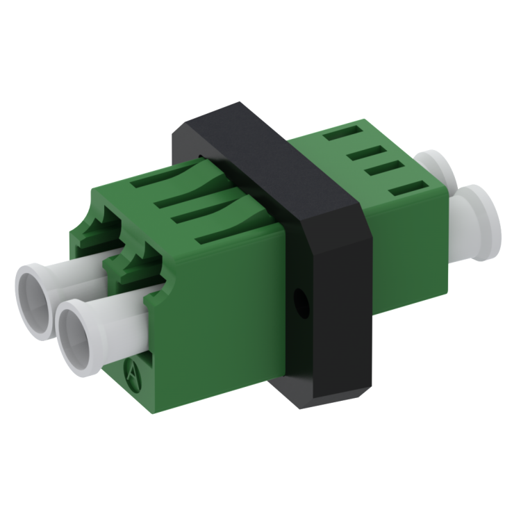 LC low profile adaptor with zirconia alignment sleeve for duplex SM APC