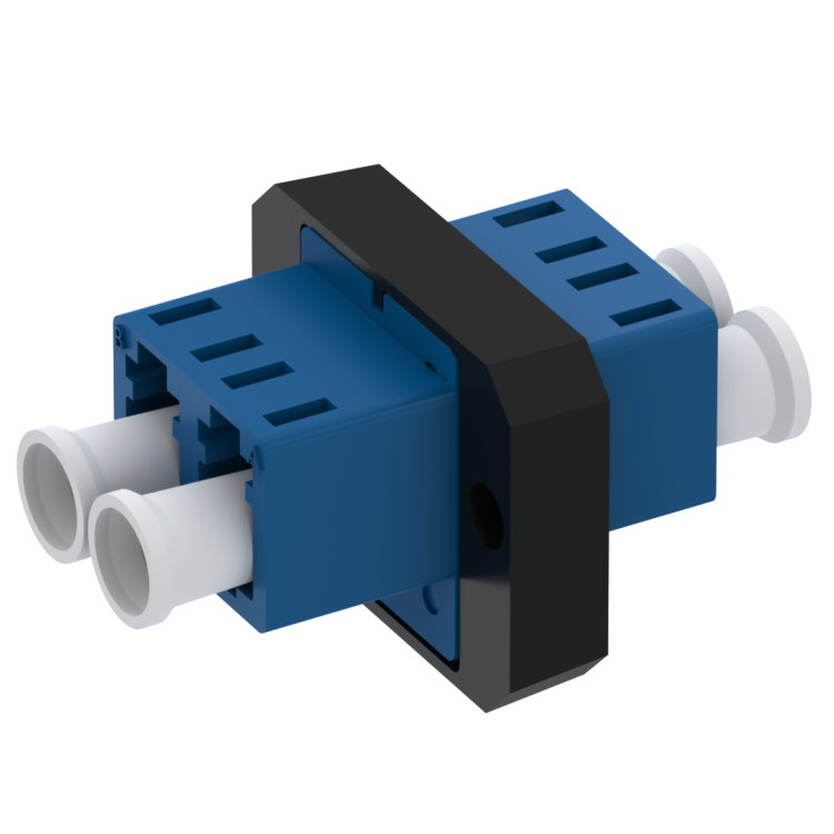 LC RJ-45 cut out with panel clip adaptor with zirconia alignment sleeve for duplex SM PC