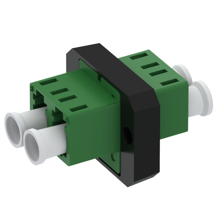 LC RJ-45 cut out with panel clip adaptor with zirconia alignment sleeve for duplex SM APC