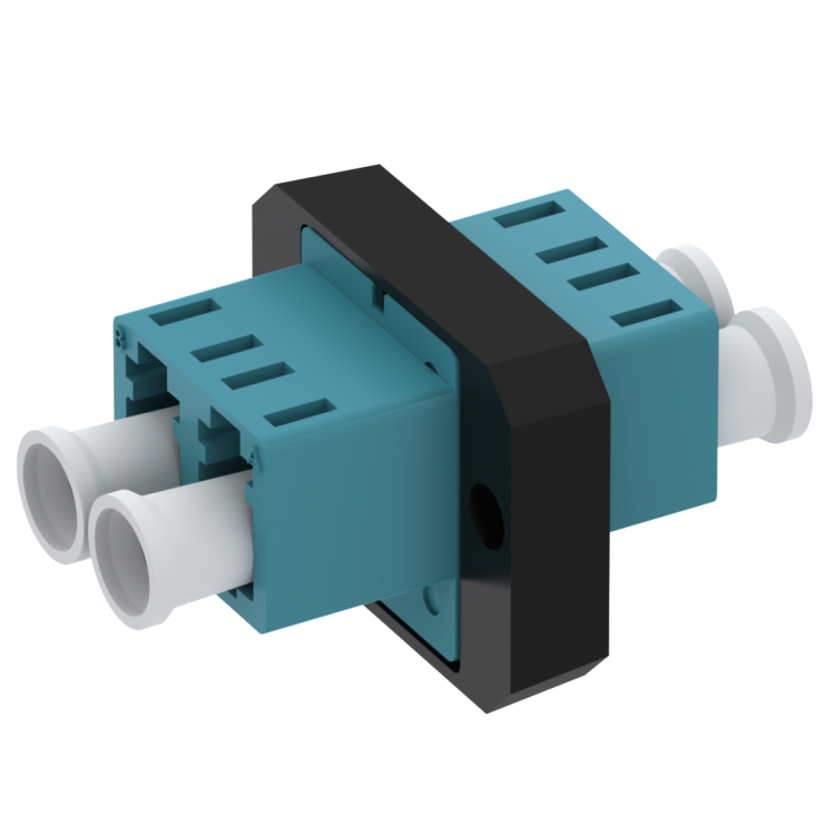 LC RJ-45 cut out with panel clip adaptor with zirconia alignment sleeve for duplex MM PC