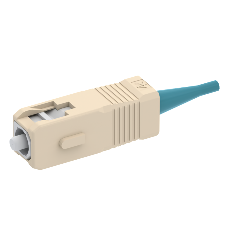 SC PC simplex plug MM128µm for cable 0,9mm