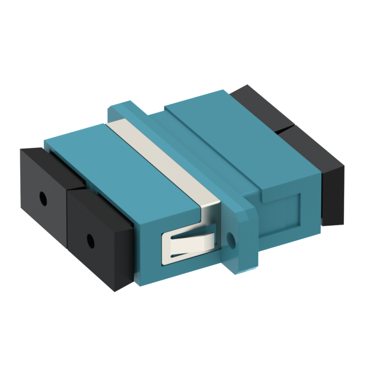 SC snap-in adaptor with zirconia alignement sleeve for duplex MM PC