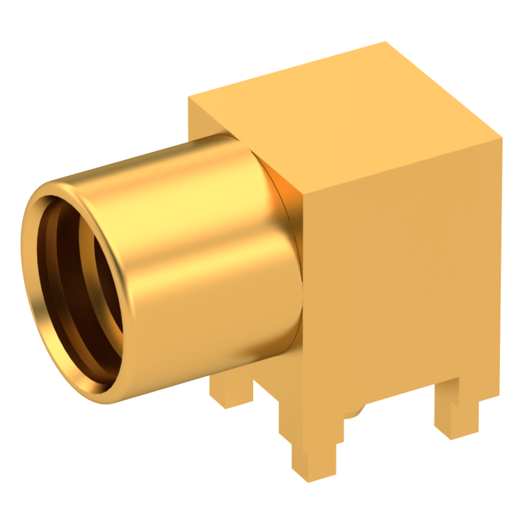 MMCX / RIGHT ANGLE FEMALE RECEPTACLE FOR PCB SOLDER LEGS - REEL OF 500