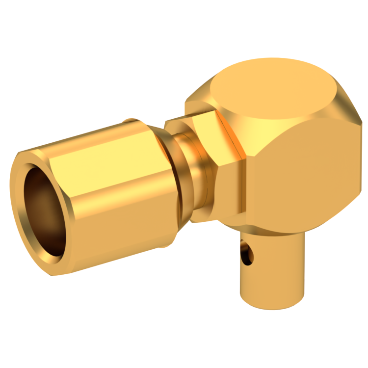 SMC / RIGHT ANGLE PLUG SOLDER TYPE CABLE .085