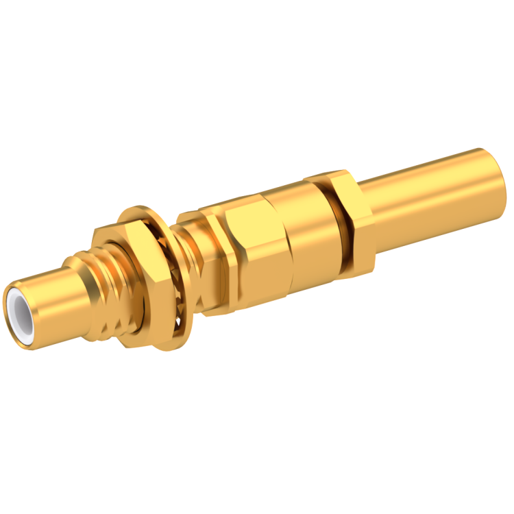 SMC / STRAIGHT BULKHEAD JACK CRIMP TYPE REAR MOUNT - CABLE 2.6/50+75 S