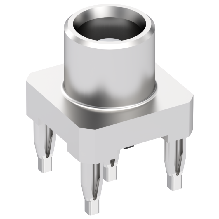 MCX / STRAIGHT JACK RECEPTACLE FOR PCB PRESS-FIT LEGS