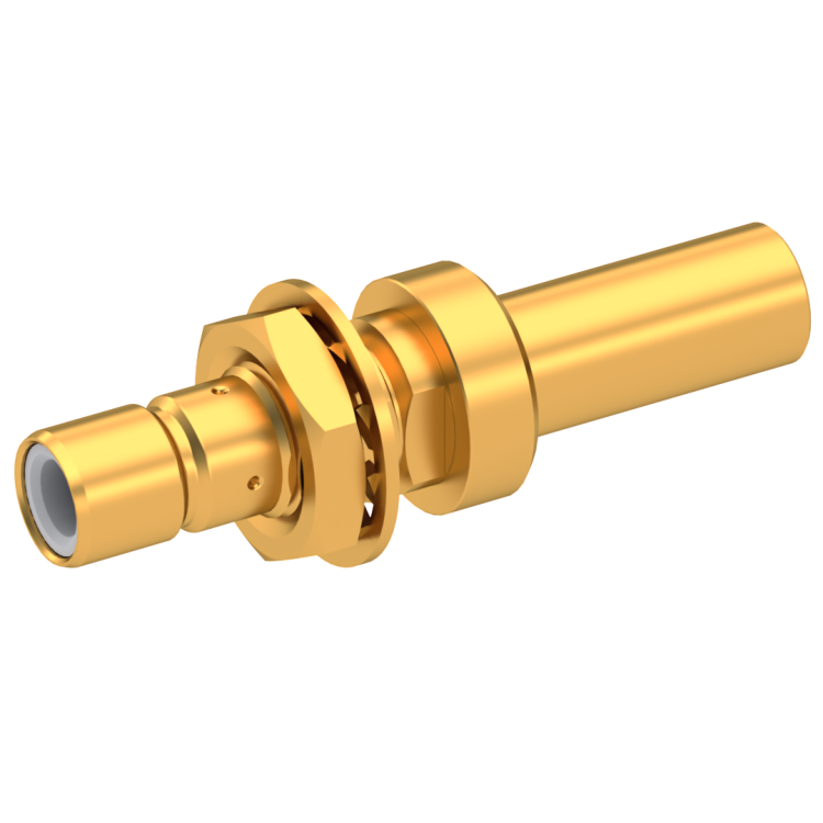 SMB / STRAIGHT BULKHEAD JACK FRONT MOUNT CRIMP TYPE - CABLE 2.6/50+75 S