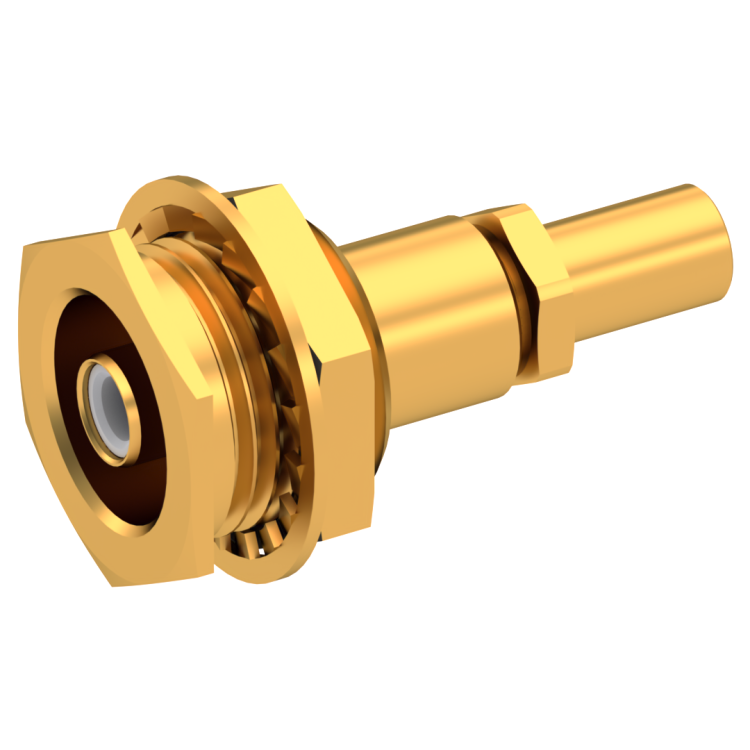 SMB / STRAIGHT BULKHEAD JACK FRONT MOUNT CRIMP TYPE - CABLE 2.6/50+75 S