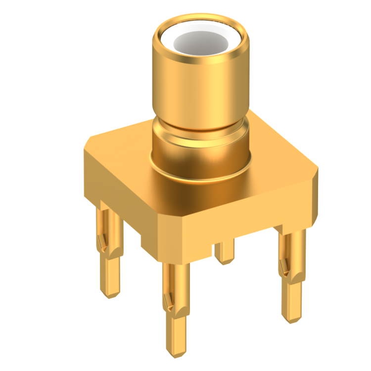 SMB / STRAIGHT JACK RECEPTACLE FOR PCB PRESS-FIT LEGS