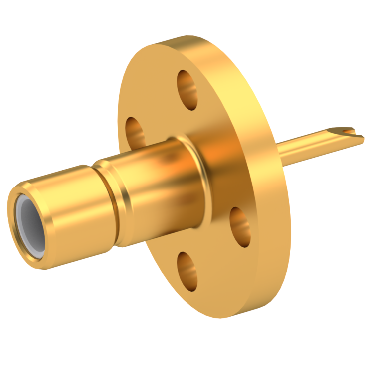 SMB / SPECIAL FLANGE JACK RECEPTACLE HERMETIC SOLDER POT