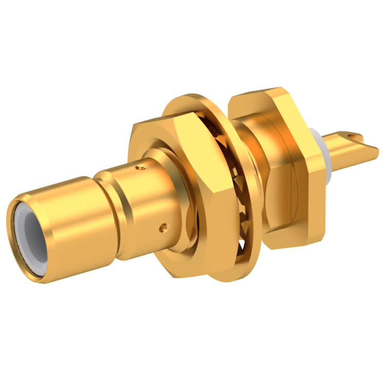 SMB / BULKHEAD JACK RECEPTACLE REAR MOUNT - SOLDER POT