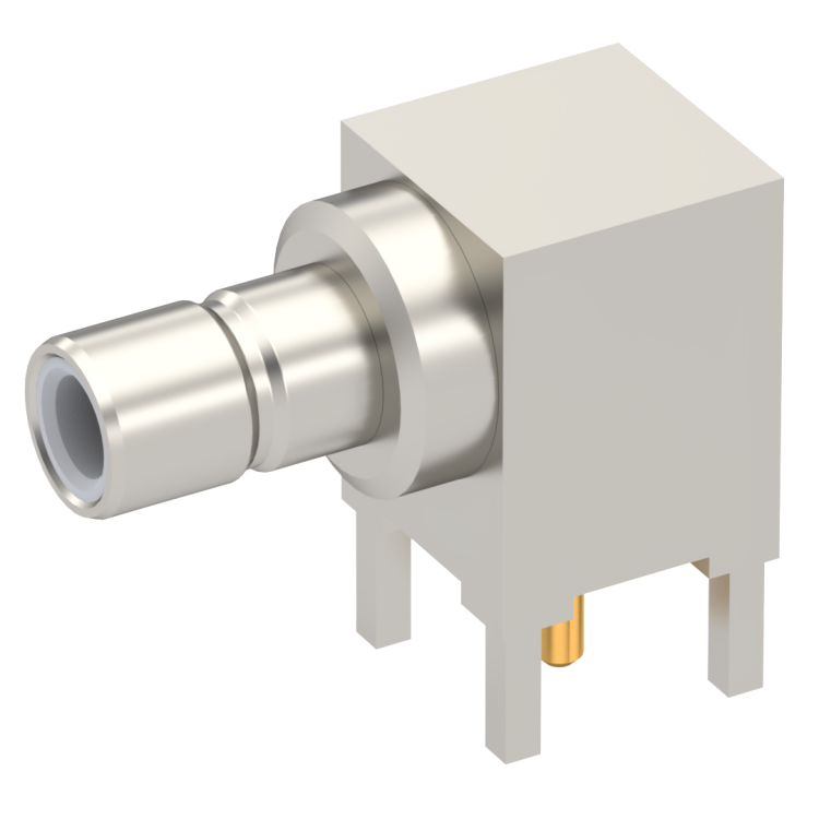 SMB / RIGHT ANGLE JACK RECEPTACLE FOR PCB SOLDER LEGS