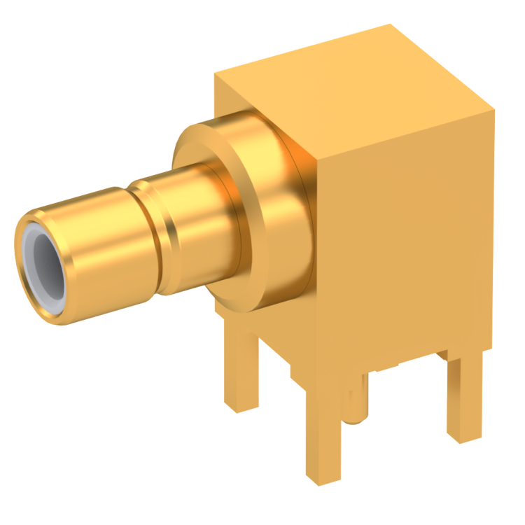 SMB / RIGHT ANGLE JACK RECEPTACLE FOR PCB PIN IN PASTE VERSION