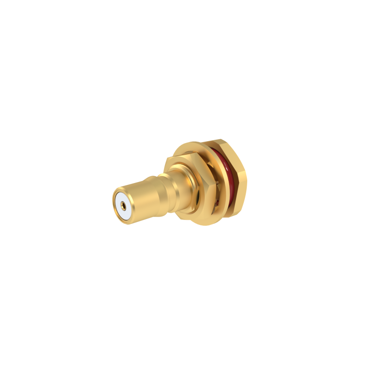 QMA / STRAIGHT BULKHEAD JACK SOLDER TYPE PANEL SEAL CABLE .085