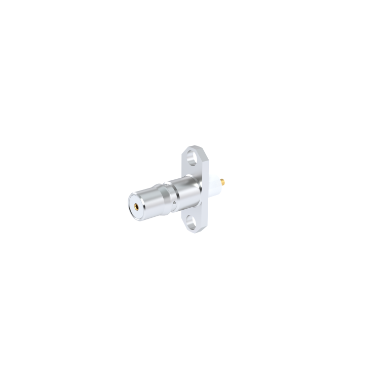 QMA / 2 HOLE FLANGE JACK RECEPTACLE WITH CYLINDRICAL CONTACT