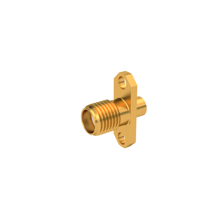 SMA / STRAIGHT 2 HOLE FLANGE JACK SOLDER TYPE CABLE .141