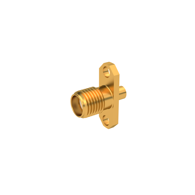 SMA / STRAIGHT 2 HOLE FLANGE JACK SOLDER TYPE CABLE .085