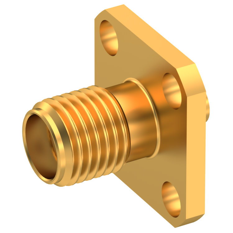 SMA / STRAIGHT SQUARE FLANGE JACK SOLDER TYPE CABLE .085