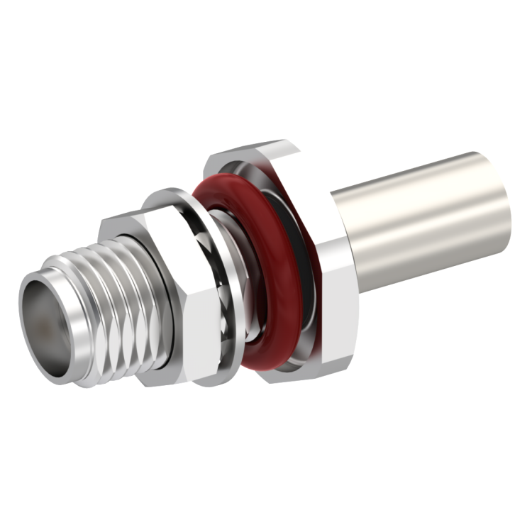 SMA / STRAIGHT BULKHEAD JACK PANEL SEAL CRIMP TYPE - CABLE 3.2/50S