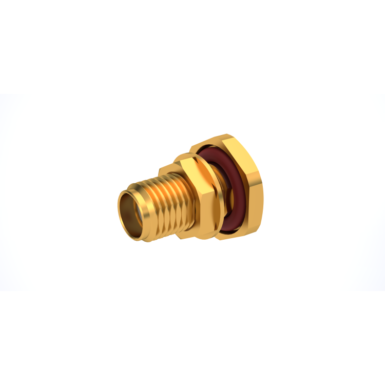 SMA / STRAIGHT BULKHEAD JACK PANEL SEAL SOLDER TYPE - CABLE .085