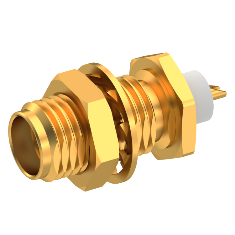 SMA / BULKHEAD JACK RECEPTACLE REAR MOUNT - SOLDER POT