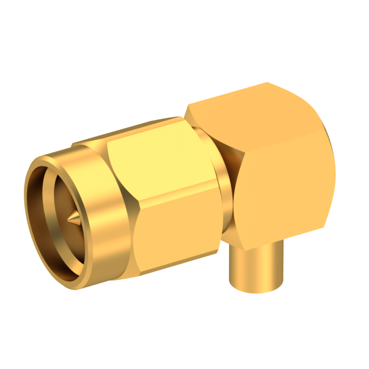 SMA / RIGHT ANGLE PLUG SOLER TYPE CABLE .085