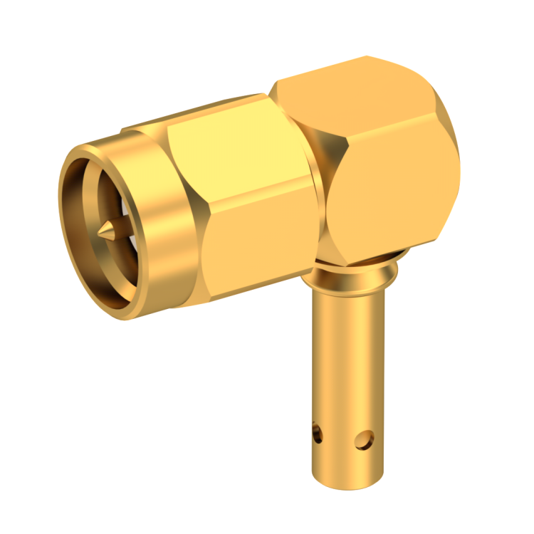SMA / RIGHT ANGLE PLUG CRIMP OR SOLDER TYPE CABLE 2.6/50 S