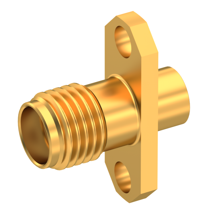 SMA / STRAIGHT 2 HOLE FLANGE JACK SOLDER TYPE CABLE .085
