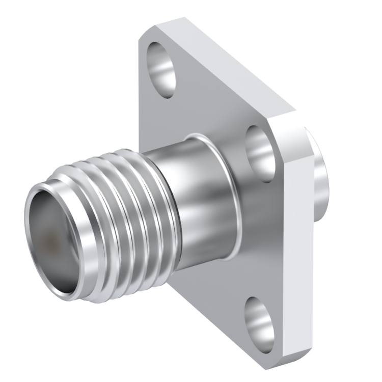 SMA / STRAIGHT SQUARE FLANGE JACK CRIMP TYPE CABLE .141