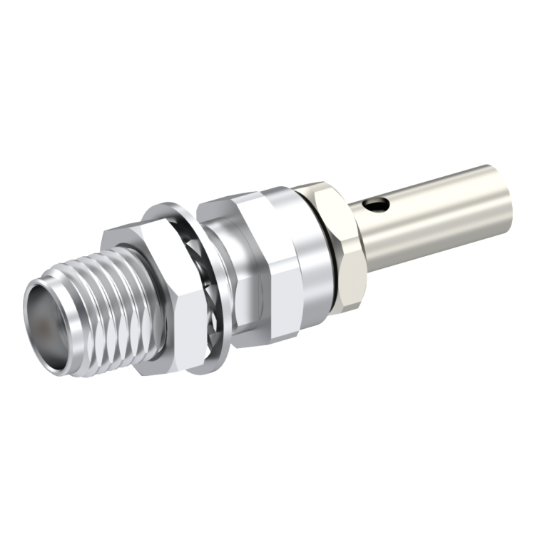 SMA / STRAIGHT BULKHEAD JACK CRIMP OR SOLDER TYPE - CABLE 2.6/50 S