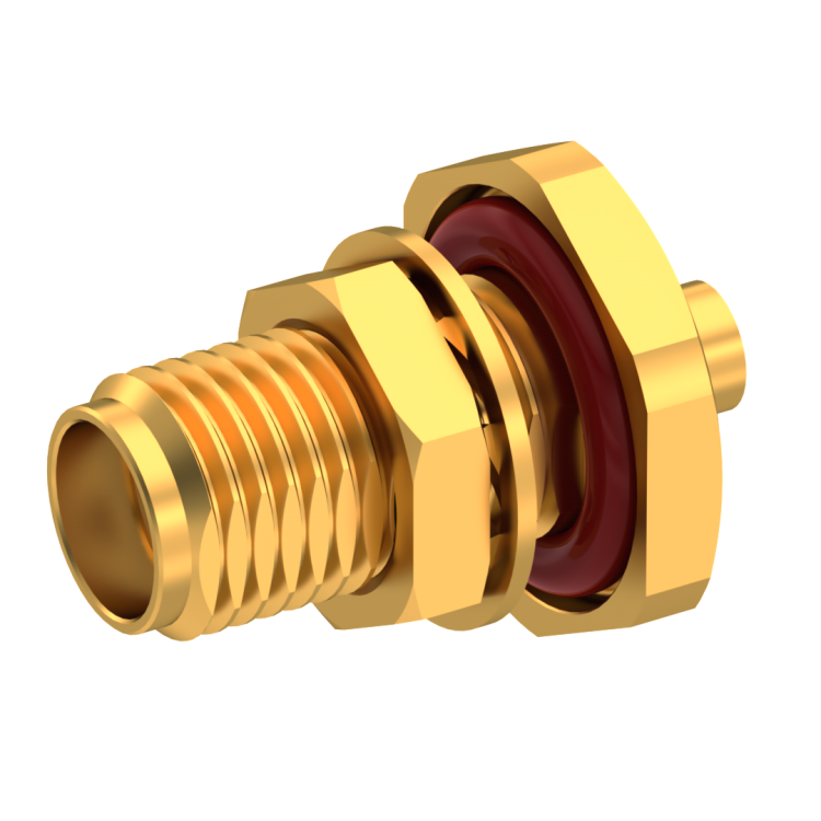 SMA / STRAIGHT BULKHEAD JACK PANEL SEAL SOLDER TYPE - CABLE .085