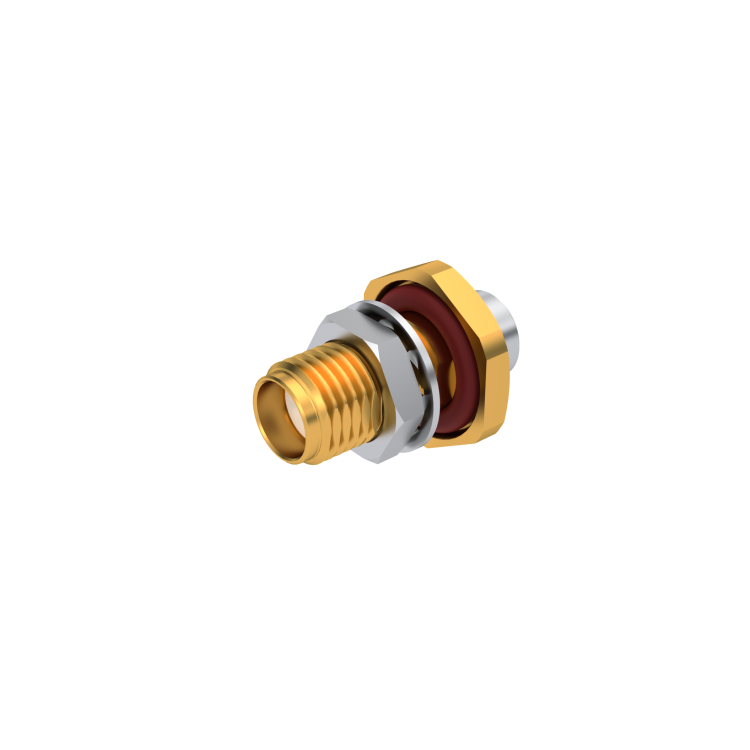 SMA / STRAIGHT BULKHEAD JACK PANEL SEAL CRIMP TYPE - CABLE .085