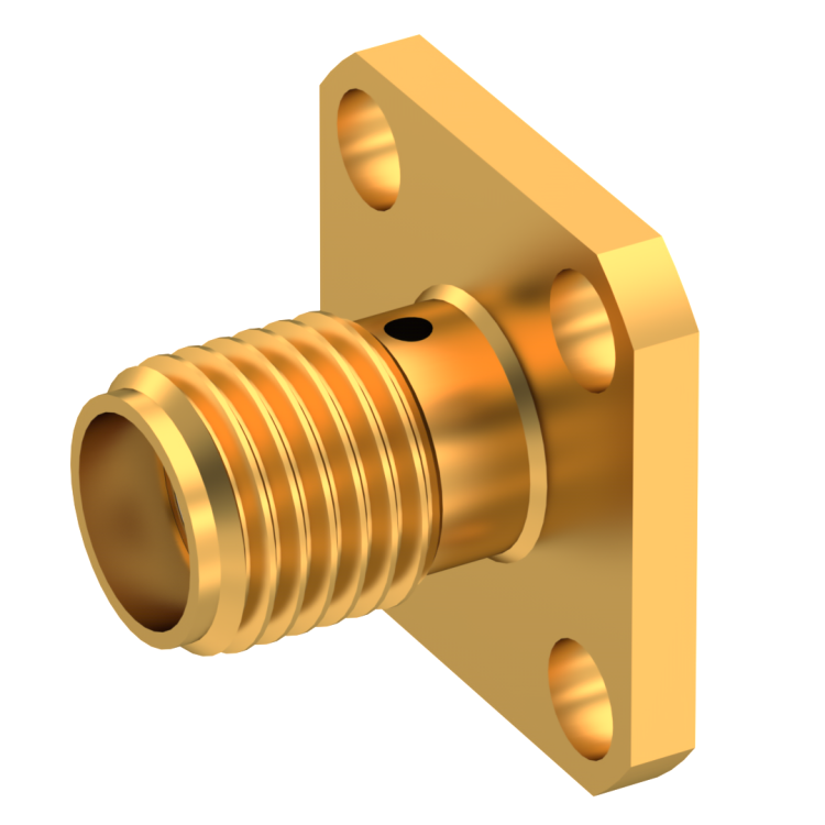 SMA / UNIVERSAL SQUARE FLANGE JACK RECEPTACLE FOR PIN 0.93MM