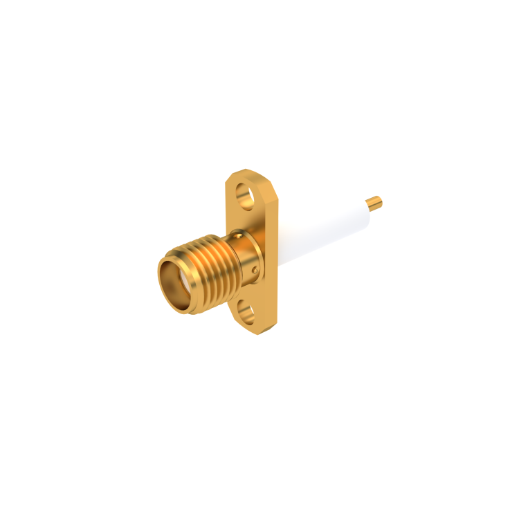SMA / ADJUST. 2 HOLE FLANGE JACK RECEPTACLE WITH CYLINDRICAL CONTACT
