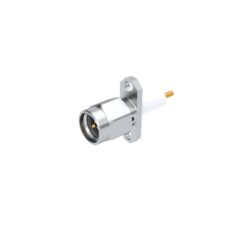 SMA / ADJUST. 2 HOLE FLANGE PLUG RECEPTACLE WITH CYLINDRICAL CONTACT
