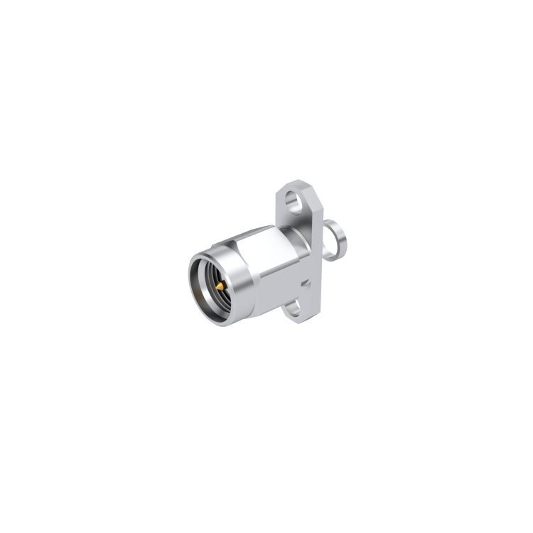 SMA / 2 HOLE FLANGE PLUG RECEPTACLE WITH EMI GASKET FOR PIN 0.3MM