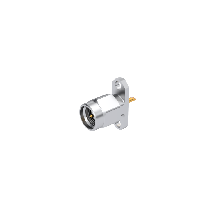 SMA / 2 HOLE FLANGE PLUG RECEPTACLE WITH SOLDER POT CONTACT