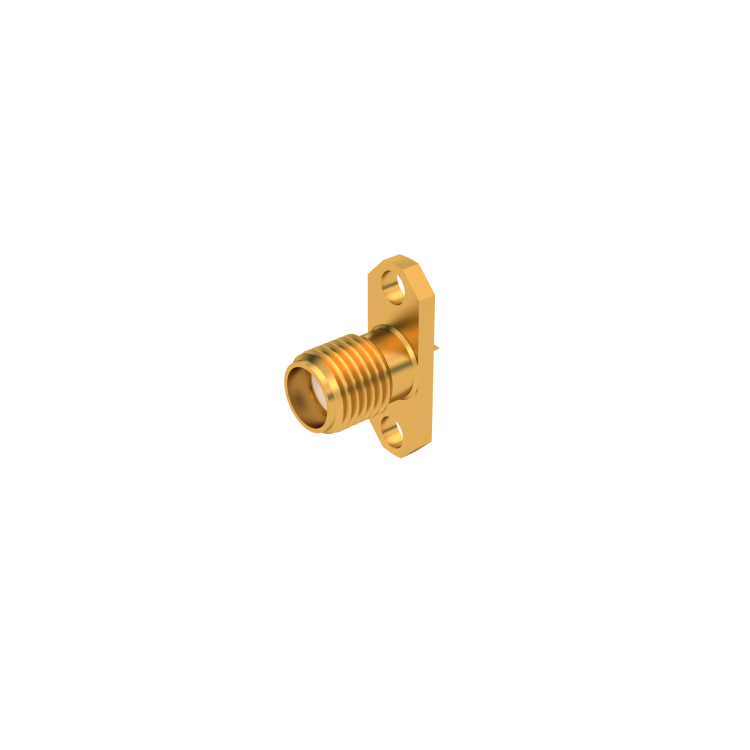SMA / 2 HOLE FLANGE JACK RECEPTACLE WITH TAB CONTACT
