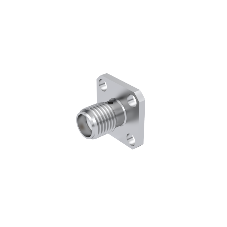 SMA / SQUARE FLANGE JACK RECEPTACLE WITH SHOULDER CONTACT