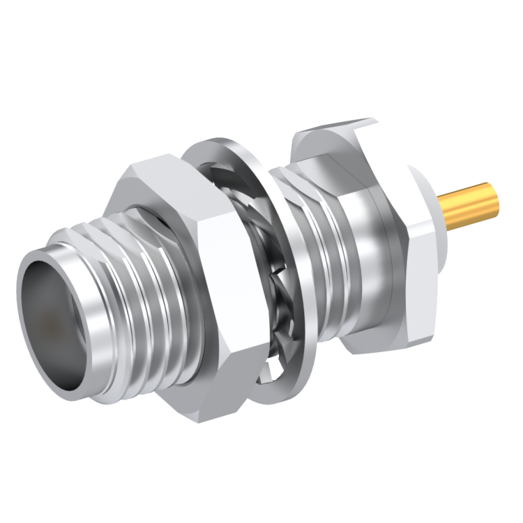 SMA / BULKHEAD JACK RECEPTACLE WITH SOLDER POT CONTACT