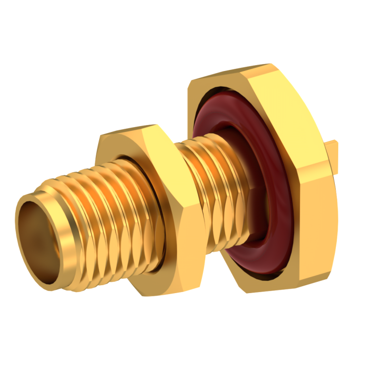 SMA / BULKHEAD JACK RECEPTACLE REAR MOUNT HERMETIC - WITH SPECIAL CONTACT