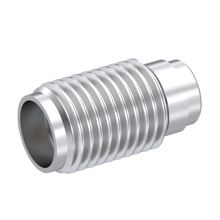 SMA / THREAD-IN JACK RECEPTACLE HERMETIC - WITH AUXILLIARY CONTACT